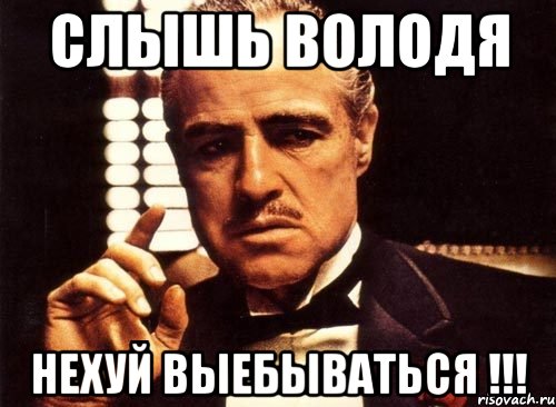 слышь володя нехуй выебываться !!!, Мем крестный отец