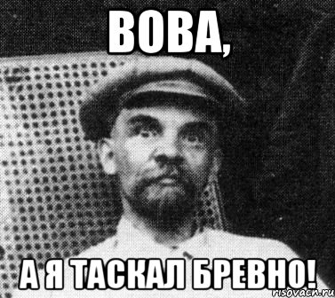 вова, а я таскал бревно!, Мем   Ленин удивлен