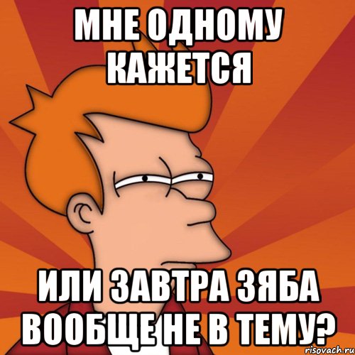 мне одному кажется или завтра зяба вообще не в тему?, Мем Мне кажется или (Фрай Футурама)