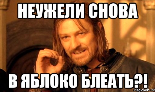 неужели снова в яблоко блеать?!, Мем Нельзя просто так взять и (Боромир мем)