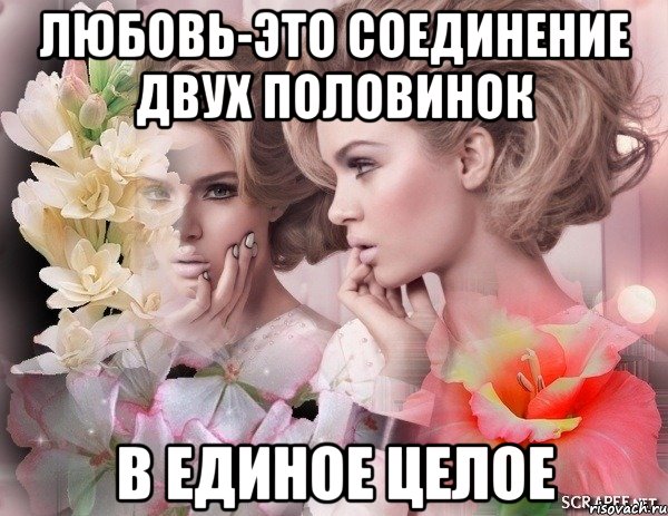 любовь-это соединение двух половинок в единое целое, Мем НЕЖНОСТЬ