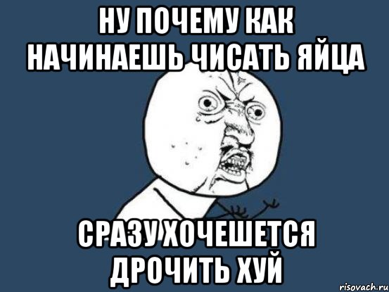 ну почему как начинаешь чисать яйца сразу хочешется дрочить хуй, Мем Ну почему