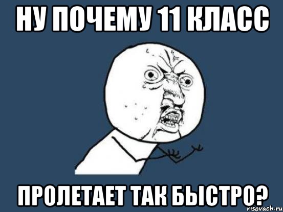 ну почему 11 класс пролетает так быстро?, Мем Ну почему