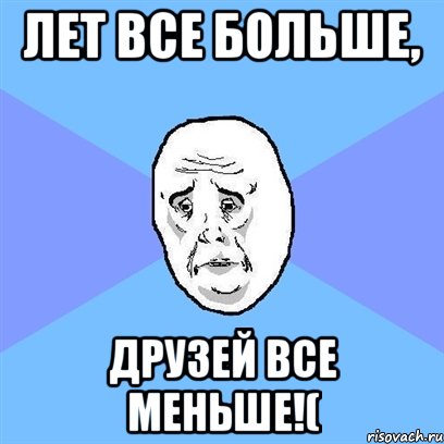 лет все больше, друзей все меньше!(, Мем Okay face