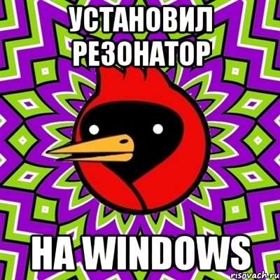 установил резонатор на windows, Мем Омская птица