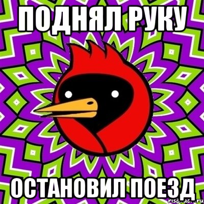 поднял руку остановил поезд, Мем Омская птица