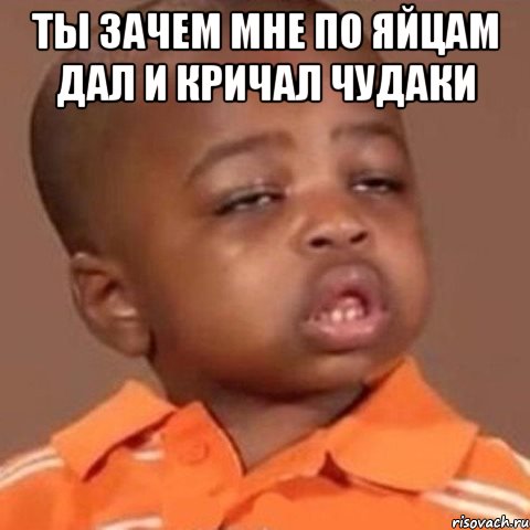 ты зачем мне по яйцам дал и кричал чудаки 