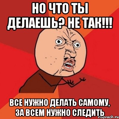 но что ты делаешь? не так!!! все нужно делать самому, за всем нужно следить