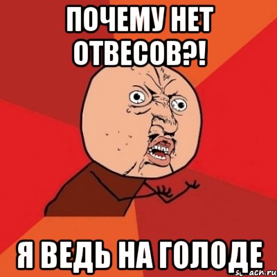 почему нет отвесов?! я ведь на голоде, Мем Почему