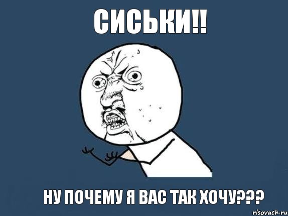 сиськи!! ну почему я вас так хочу???, Мем  почему мем