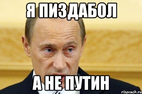 я пиздабол а не путин, Мем путин