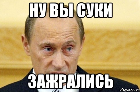 ну вы суки зажрались, Мем путин