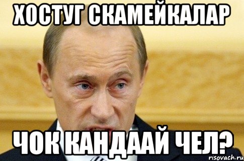 хостуг скамейкалар чок кандаай чел?, Мем путин