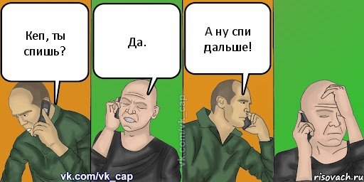 Кеп, ты спишь? Да. А ну спи дальше!