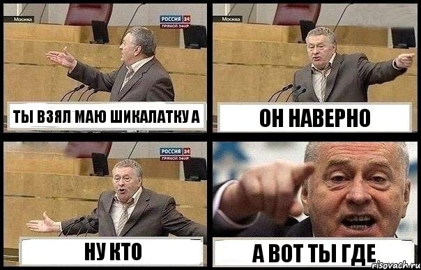 ТЫ ВЗЯЛ МАЮ ШИКАЛАТКУ А ОН НАВЕРНО НУ КТО А ВОТ ТЫ ГДЕ, Комикс с Жириновским