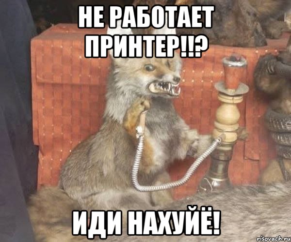 не работает принтер!!? иди нахуйё!