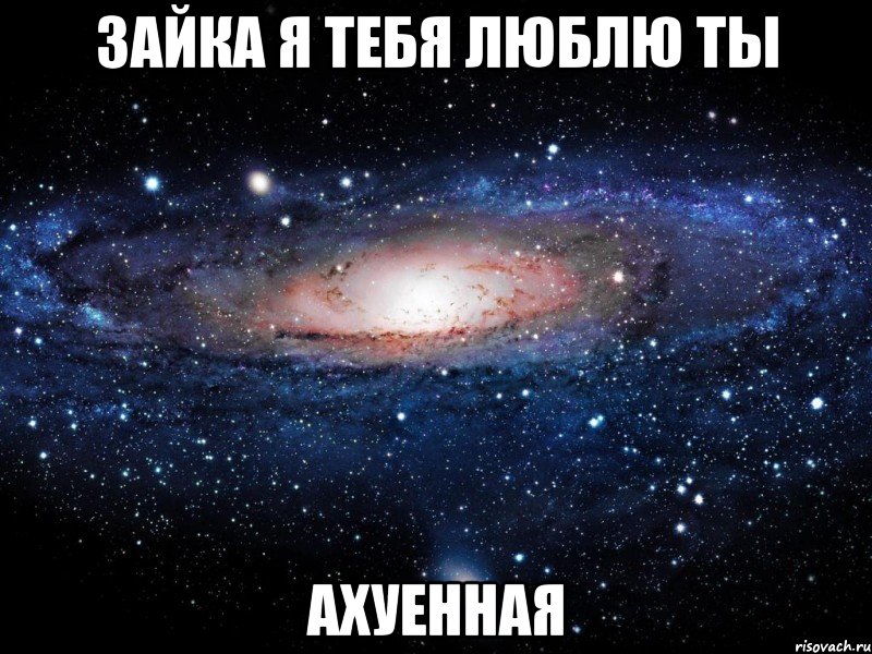 зайка я тебя люблю ты ахуенная, Мем Вселенная