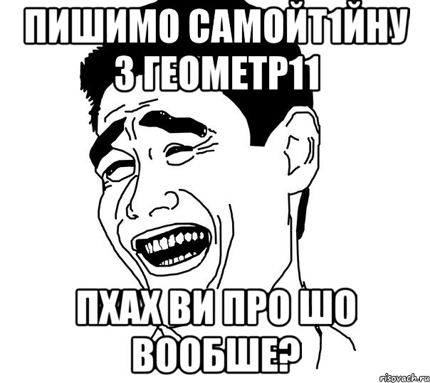 пишимо самойт1йну з геометр11 пхах ви про шо вообше?, Мем Яо минг