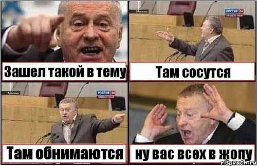 Зашел такой в тему Там сосутся Там обнимаются ну вас всех в жопу, Комикс жиреновский