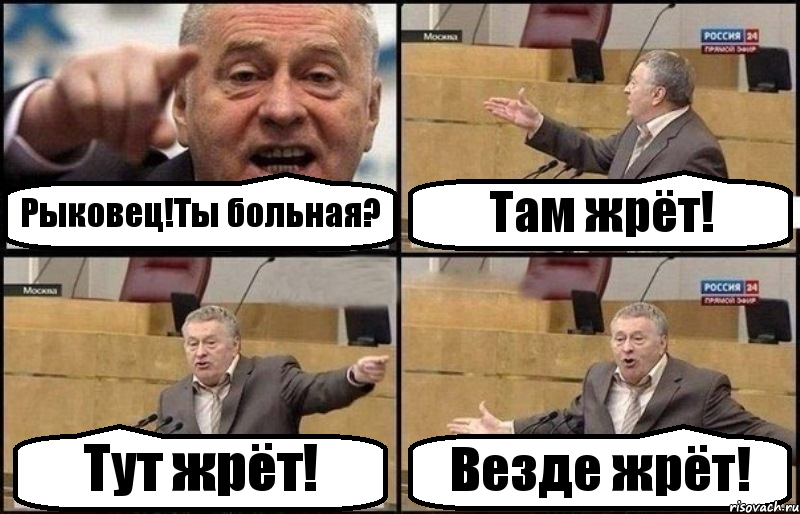 Рыковец!Ты больная? Там жрёт! Тут жрёт! Везде жрёт!, Комикс Жириновский