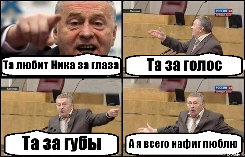 Та любит Ника за глаза Та за голос Та за губы А я всего нафиг люблю, Комикс Жириновский