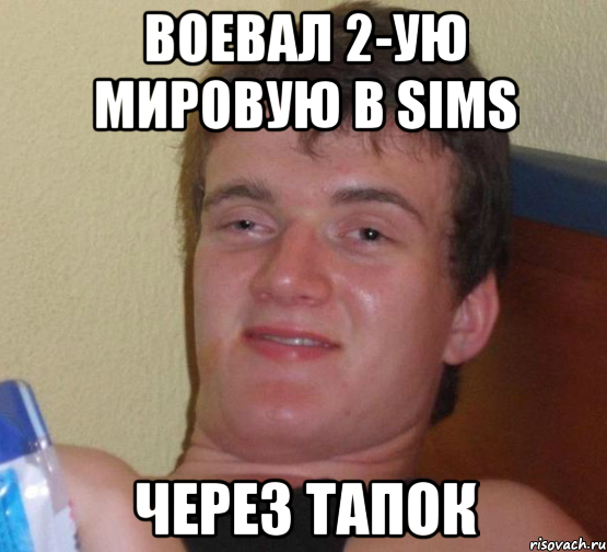 воевал 2-ую мировую в sims через тапок