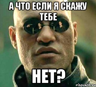 а что если я скажу тебе нет?