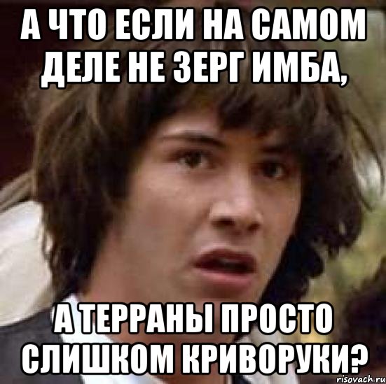 а что если на самом деле не зерг имба, а терраны просто слишком криворуки?, Мем А что если (Киану Ривз)