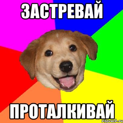 застревай проталкивай, Мем Advice Dog