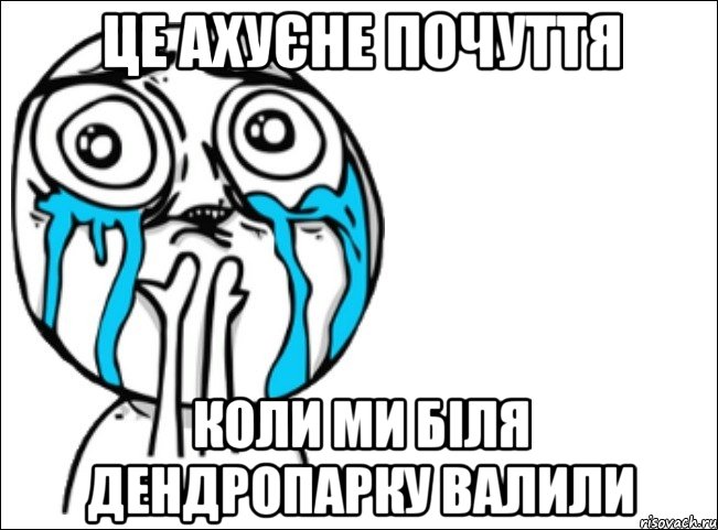 це ахуєне почуття коли ми біля дендропарку валили, Мем Это самый