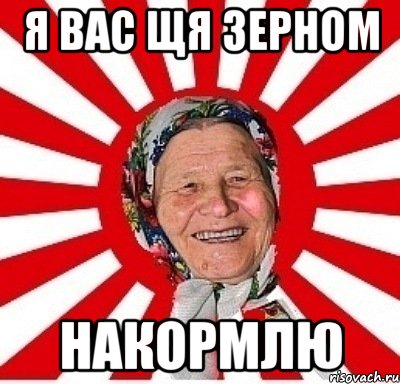 я вас щя зерном накормлю