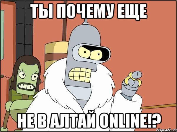 ты почему еще не в алтай online!?, Мем Бендер