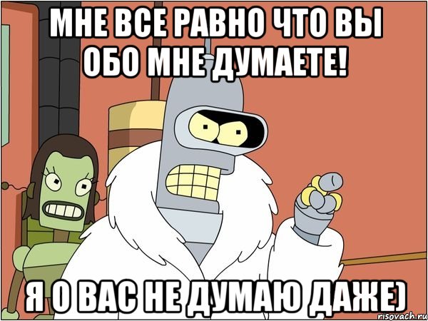 мне все равно что вы обо мне думаете! я о вас не думаю даже), Мем Бендер