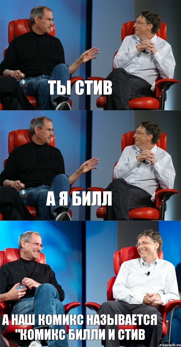 ты стив а я билл а наш комикс называется "комикс билли и стив, Комикс Стив Джобс и Билл Гейтс (3 зоны)