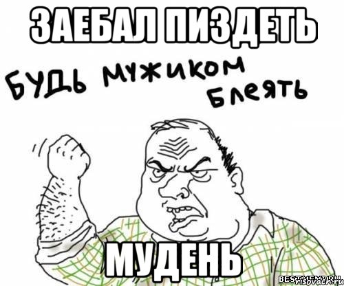 заебал пиздеть мудень, Мем блять