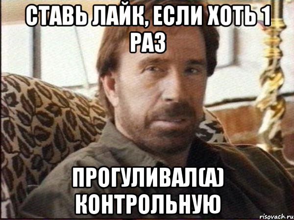 ставь лайк, если хоть 1 раз прогуливал(а) контрольную