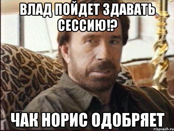 влад пойдет здавать сессию!? чак норис одобряет