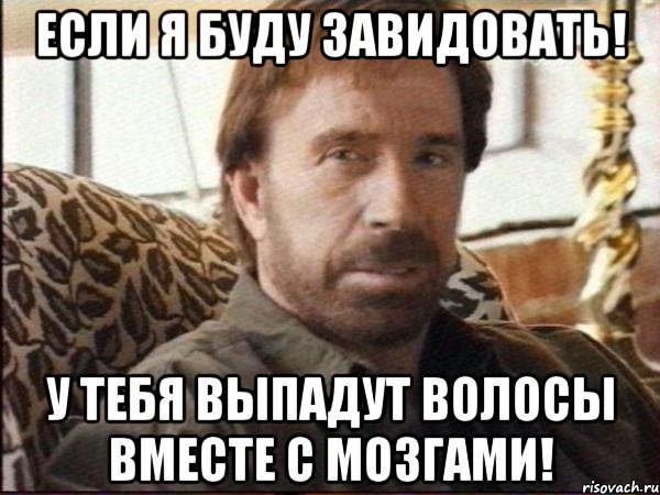 если я буду завидовать! у тебя выпадут волосы вместе с мозгами!
