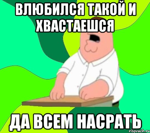 влюбился такой и хвастаешся да всем насрать, Мем  Да всем насрать (Гриффин)