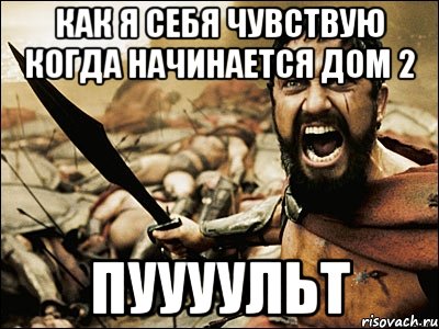 как я себя чувствую когда начинается дом 2 пуууульт, Мем Это Спарта