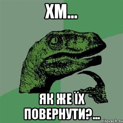 хм... як же їх повернути?..., Мем Филосораптор