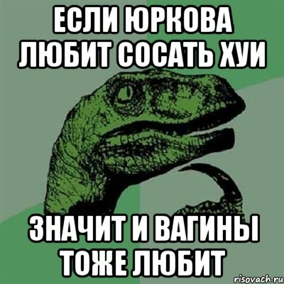 если юркова любит сосать хуи значит и вагины тоже любит, Мем Филосораптор