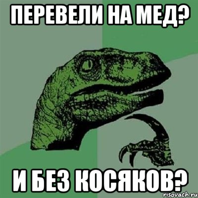 перевели на мед? и без косяков?, Мем Филосораптор