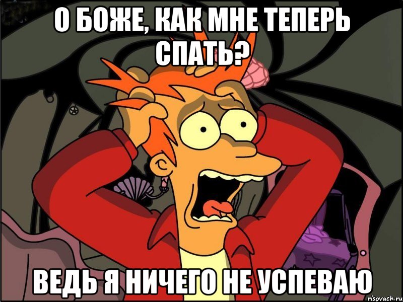 о боже, как мне теперь спать? ведь я ничего не успеваю, Мем Фрай в панике