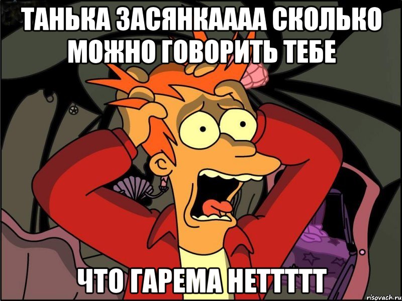 танька засянкаааа сколько можно говорить тебе что гарема неттттт, Мем Фрай в панике