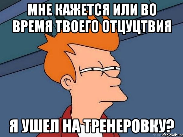 мне кажется или во время твоего отцуцтвия я ушел на тренеровку?, Мем  Фрай (мне кажется или)