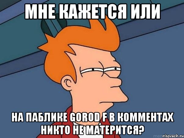 мне кажется или на паблике gorod f в комментах никто не матерится?, Мем  Фрай (мне кажется или)