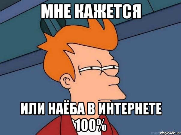 мне кажется или наёба в интернете 100%, Мем  Фрай (мне кажется или)