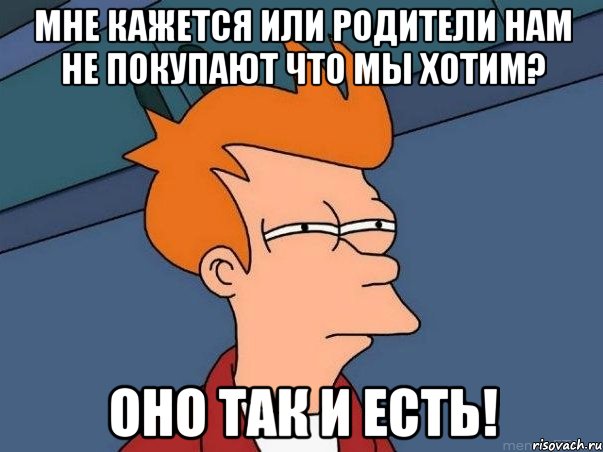 мне кажется или родители нам не покупают что мы хотим? оно так и есть!, Мем  Фрай (мне кажется или)