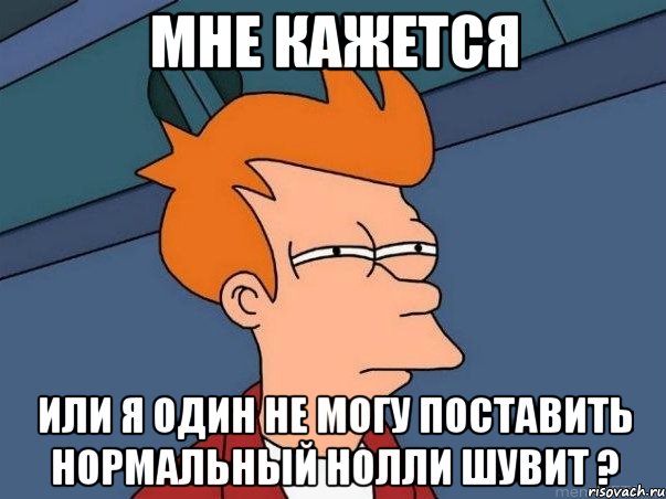 мне кажется или я один не могу поставить нормальный нолли шувит ?, Мем  Фрай (мне кажется или)